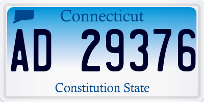 CT license plate AD29376