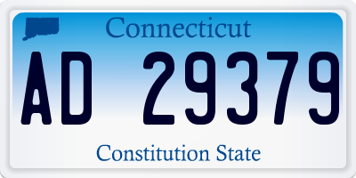 CT license plate AD29379