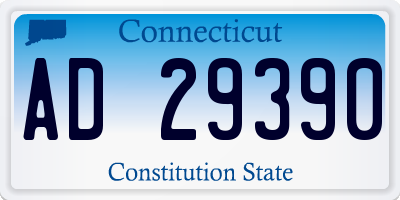 CT license plate AD29390