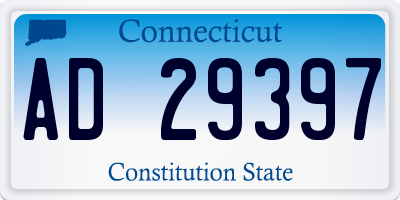 CT license plate AD29397
