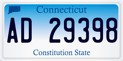 CT license plate AD29398