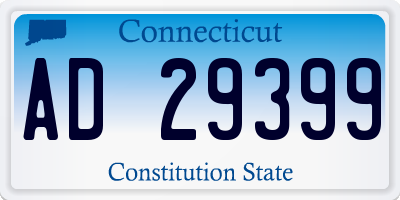 CT license plate AD29399
