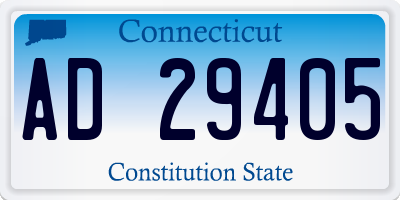 CT license plate AD29405