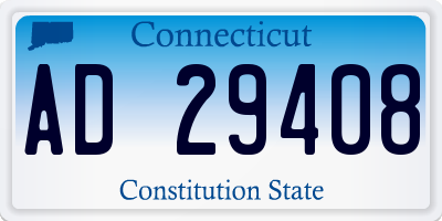 CT license plate AD29408