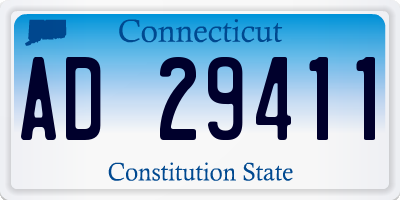 CT license plate AD29411