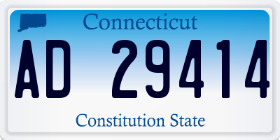 CT license plate AD29414