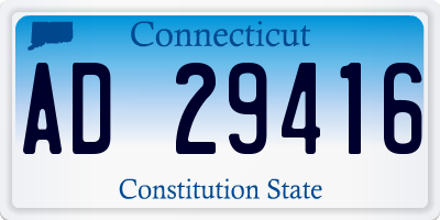 CT license plate AD29416