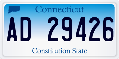CT license plate AD29426