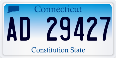 CT license plate AD29427