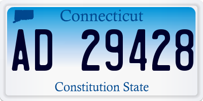 CT license plate AD29428