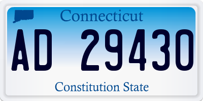 CT license plate AD29430