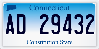 CT license plate AD29432