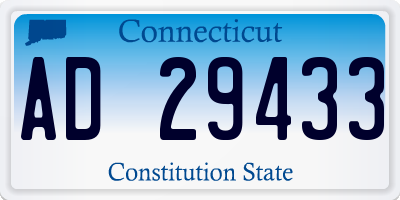 CT license plate AD29433