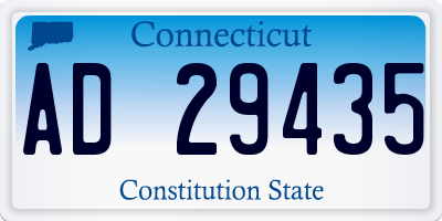 CT license plate AD29435