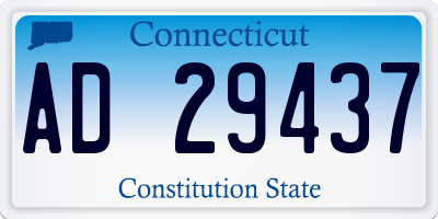 CT license plate AD29437