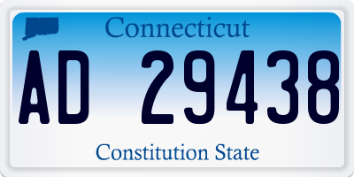 CT license plate AD29438