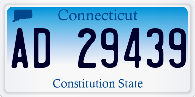 CT license plate AD29439