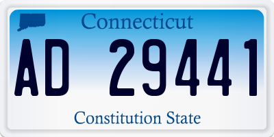CT license plate AD29441