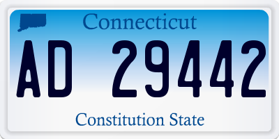 CT license plate AD29442