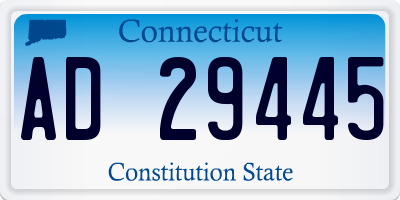 CT license plate AD29445