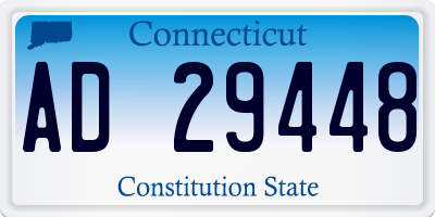 CT license plate AD29448