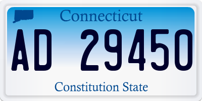 CT license plate AD29450