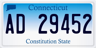 CT license plate AD29452