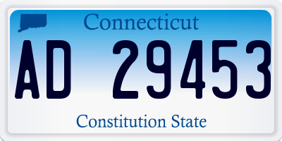 CT license plate AD29453