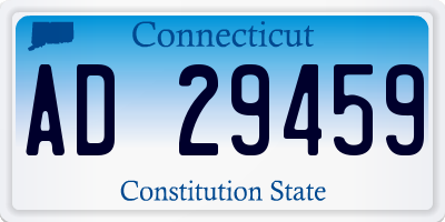 CT license plate AD29459