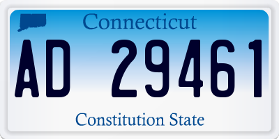 CT license plate AD29461