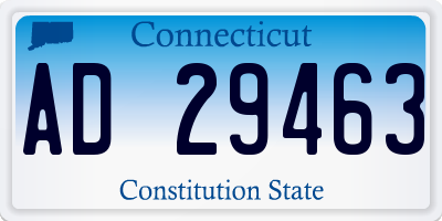 CT license plate AD29463