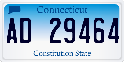 CT license plate AD29464