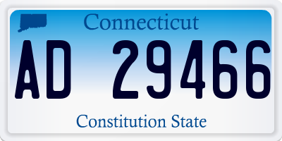 CT license plate AD29466