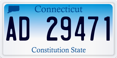 CT license plate AD29471