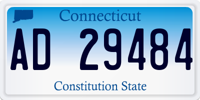 CT license plate AD29484