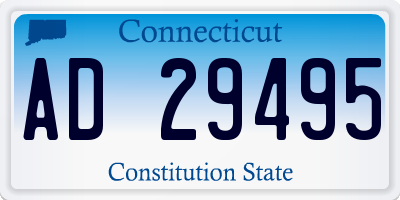 CT license plate AD29495