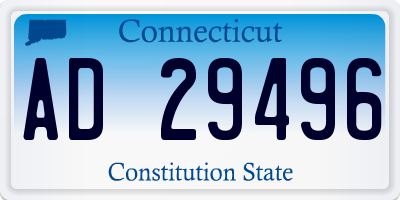 CT license plate AD29496