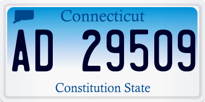 CT license plate AD29509