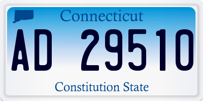 CT license plate AD29510