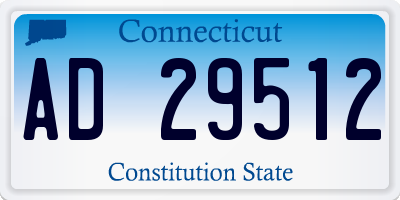 CT license plate AD29512