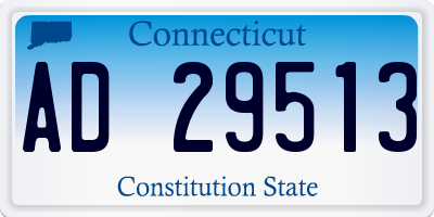 CT license plate AD29513