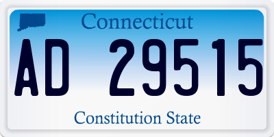 CT license plate AD29515