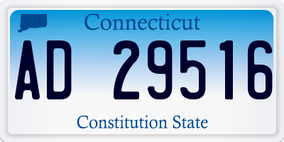 CT license plate AD29516