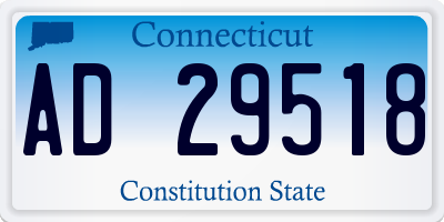 CT license plate AD29518
