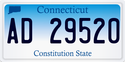 CT license plate AD29520
