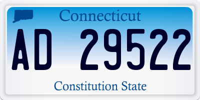 CT license plate AD29522