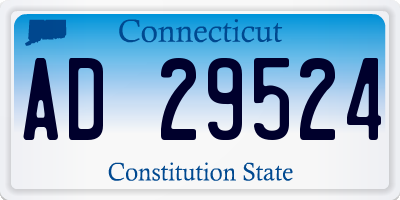 CT license plate AD29524