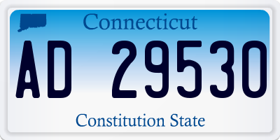 CT license plate AD29530