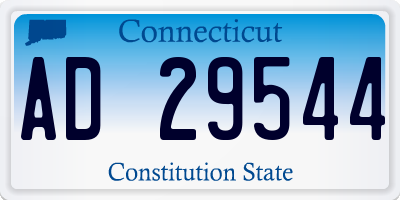 CT license plate AD29544