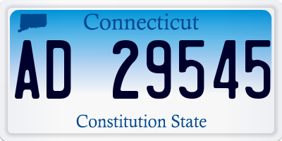 CT license plate AD29545